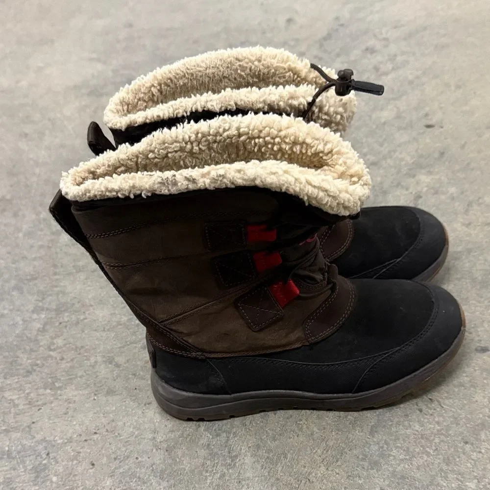 UGG Black and Brown Boots with Cream Lining
